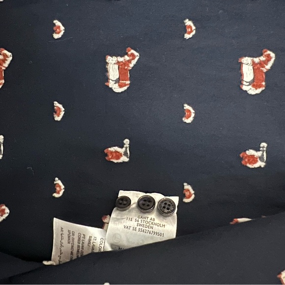 Gant Women's navy Button Down Shirt with Horse motif sz 38 (M/L) NWT - Picture 8 of 10